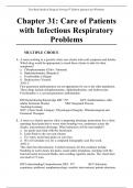 Chapter 31: Care of Patients with Infectious Respiratory Problems (Test Bank Medical Surgical Nursing 9th Edition Ignatavicius Workman)