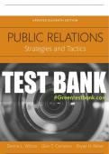 Test Bank For Public Relations: Strategies and Tactics 11th Edition All Chapters - 9780137534210