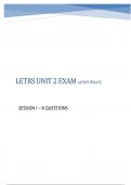 LETRS UNIT 2 EXAM  LATEST UPDATE