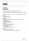 Aqa A level History 7042/1A May2023 QUESTION PAPER.