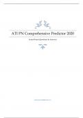 ATI PN Comprehensive Predictor Actual Exam Questions & Answers