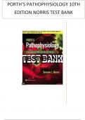 Test Bank For Porth's Pathophysiology Concepts of Altered Health 10th Edition,Complete Guide