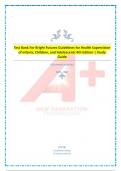 Test Bank For Bright Futures Guidelines for Health Supervision of Infants, Children, and Adolescents 4th Edition | Study Guide