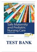 Test Bank For Safe Maternity and Pediatric Nursing Care 2nd Edition Linnard-Palmer||ISBN NO-10,0803697341||ISBN NO-13,978-0803697348||All Chapters||Complete Guide A+||Latest Guide