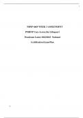 NRNP 6665 WEEK 3 ASSIGNMENT  PMHNP Care Across the Lifespan I Practicum Latest 2022/2023 National Certification Exam Plan