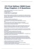 CCI First Edition CNOR Exam Prep Chapters 1-9 Questions