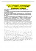 COKO Professional Practice sample exam Questions and Answers (From COKO Jurisprudence HandBook)