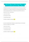 ACE Group Fitness Instructor chapter 1 Questions and Answers 100% Pass