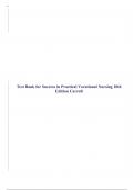 Success in Practical Vocational Nursing 10th Edition Carrol Collier Test Bank All Chapters (1-19) |A+ ULTIMATE GUIDE 2023