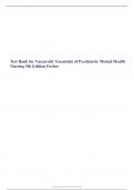 Test Bank for Varcarolis’ Essentials of Psychiatric Mental Health Nursing 5th Edition Fosbre