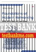 Test Bank For Foundations of Modern Networking: SDN, NFV, QoE, IoT, and Cloud 1st Edition All Chapters - 9780137582235