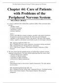 Chapter 44: Care of Patients with Problems of the Peripheral Nervous System  Test Bank Medical Surgical Nursing 9th Edition Ignatavicius Workman