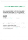 ATI Fundamentals Proctored Exam Study Guide