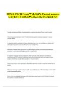 HFMA CRCR Final Exam With Correct answers Latest Update 2023/2024 (Graded 100%), HFMA CRCR Exam Review Questions With Correct Answers, CRCR Exam Review Questions With Correct Answers, CRCR Exam Prep 2023 Questions and Answers | Graded 100%, CRCR Certifica