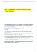  ALF Core Exam questions and answers 100% verified.