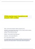 CPMA practice exam A questions and answers 100% verified.