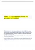  CPMA EXAM chapter 5 questions and answers 100% verified.