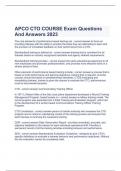  APCO CTO COURSE Exam Questions And Answers 2023