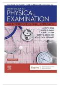 Test Bank For Seidel's Guide to Physical Examination An Interprofessional Approach 10th Edition By Jane Ball, Joyce Dains, John Flynn, Barry Solomon, Rosalyn Stewart||ISBN NO: 9780323761833||Chapter 1-26||Complete Guide .