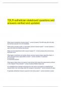 TDLR esthetician stateboard questions and answers verified and updated.