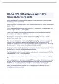  CASA RPL EXAM Notes With 100% Correct Answers 2023