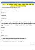 A&P 1 101 Module 2 Exam (GRADED A) Questions and Answers- Portage Learning