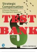 TEST BANK for Strategic Compensation: A Human Resource Management Approach 10th Edition by Martocchio Joseph | Complete 14 Chapters