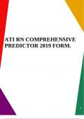 ATI RN COMPREHENSIVE PREDICTOR 2019 FORM.