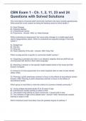 CBN Exam 1 - Ch. 1, 2, 11, 23 and 24 Questions with Solved Solutions.docx