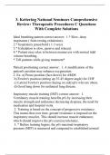 3. Kettering National Seminars Comprehensive Review: Therapeutic Procedures C Questions With Complete Solutions