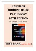 Test bank ROBBINS BASIC PATHOLOGY 10TH EDITION BY KUMAR, ABBAS, ASTER (With Answer Key)