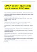 OMSA Exam 1 Questions and Answers All Correct 