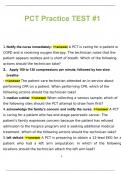 PCT Practice TEST #1 | Questions with  Answers GRADED A+