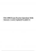 NSG 6999 Exam Questions With Answers Latest Updated 2023/2024 Graded A+ & NSG 6999 Week 7 Final Exam Questions and Answers Latest Update 2023/2024 | Graded 100%