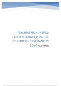 Test Bank - Psychiatric Nursing: Contemporary Practice 6th Edition by Boyd