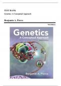 Test Bank - Genetics: A Conceptual Approach, 7th Edition (Pierce, 2020), Chapter 1-26 | All Chapters