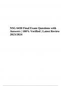 NSG 6430 Midterm Exam Questions and Answers Latest Update 2023/2024 Graded A+ | NSG 6430 WEEK 5 Exam Questions and Answers Updated 2023/2024 | Graded 100% | NSG 6430 Week 9 Exam Questions and Answers Latest Update 2023/2024 Graded A+ & NSG 6430 Final Exam