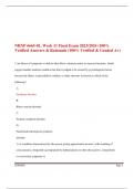 NRNP 6665-01, Week 11 Final Exam 2023/2024 (100% Verified Answers & Rationale (100% Verified & Graded A+)  1.An illness of symptoms or deficits that affect voluntary motor or sensory functions, which suggest another medical condition but that is judged to