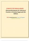 Pharmacotherapeutics for Advanced Practice: A Practical Approach, 5th Edition - Test Bank by Arcangelo" Prepare for your exams with a comprehensive collection of study questions. Please note that this is a test bank and not a textbook. Upon ordering, y