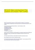  MCOLES State Licensing Exam Prep questions and answers 100% verified.