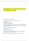  RITE AID PTU: Unit Exam 3 questions and answers latest top score.