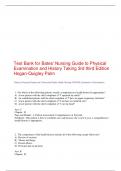 Test Bank for Bates' Nursing Guide to Physical Examination and History Taking 3rd third Edition Hogan-Quigley Palm