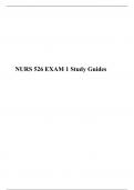 NURS 526 EXAM 1 studyguide, Exam (elaborations) NURS 526 EXAM 1 -comprehensive-2022 Course NURS 526 E 1 -comprehensive Institution Wilkes University