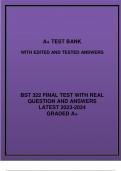 BST 322 FINAL TEST WITH REAL QUESTION AND ANSWERS LATEST 2023-2024 GRADED A+