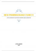 HESI PHARMACOLOGY EXAM V1 | ACTUAL SCREENSHOTS QUESTIONS & ANSWERS (GRADEDA+) | 100% GUARANTEED LATEST VERSION 2023