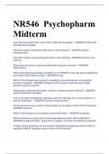 NR546 Psychopharm  Midterm solutions 2023/2024