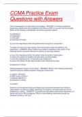 CCMA Practice Exam Questions with Answers