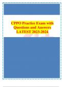 CPPO Practice Exam with Questions and Answers LATEST 2023-2024