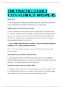 TMC PRACTICE EXAM 1 100% VERIFIED ANSWERS