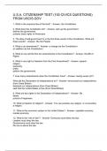 U.S.A. Citizenship Test (100 Civics Questions) from uscis.gov